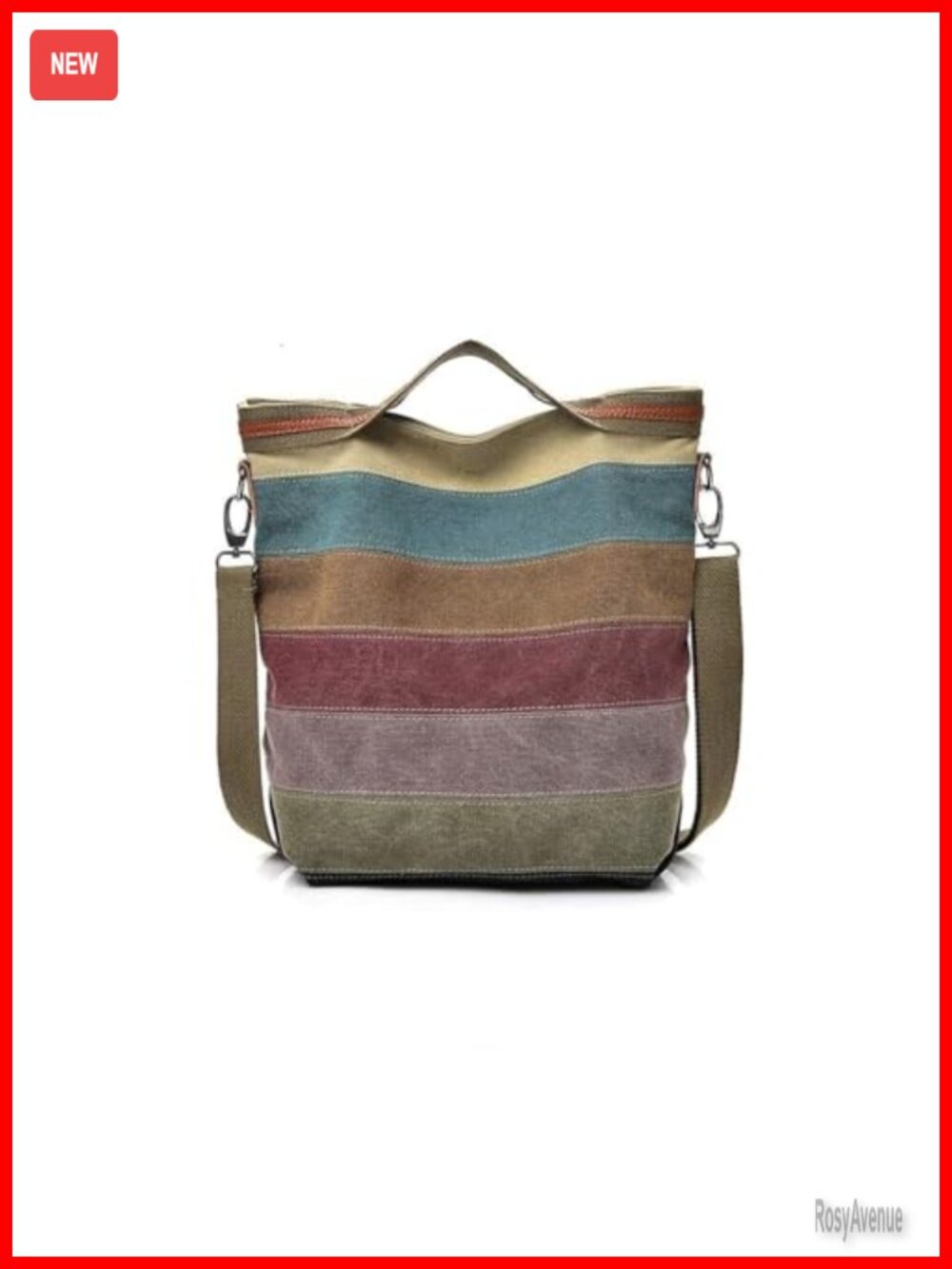 Canvas Hobo Handbag Convertible Crossbody Tote Detachable Strap